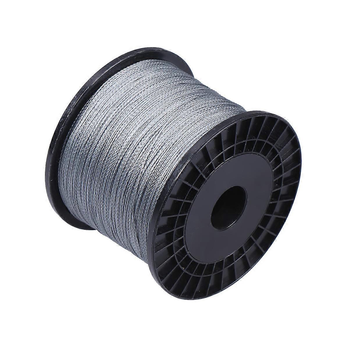 Braided PE Fishing Line with High Wear Resistance, Low Memory and Enhanced Sensitivity for Improved Castability   Grey
