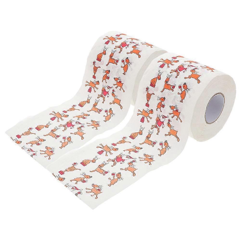 Christamas WC-papír tekercs karácsonyi fürdőszoba dekoráció újdonság ünnep .00X10.00X0.10CM 2 tekercs