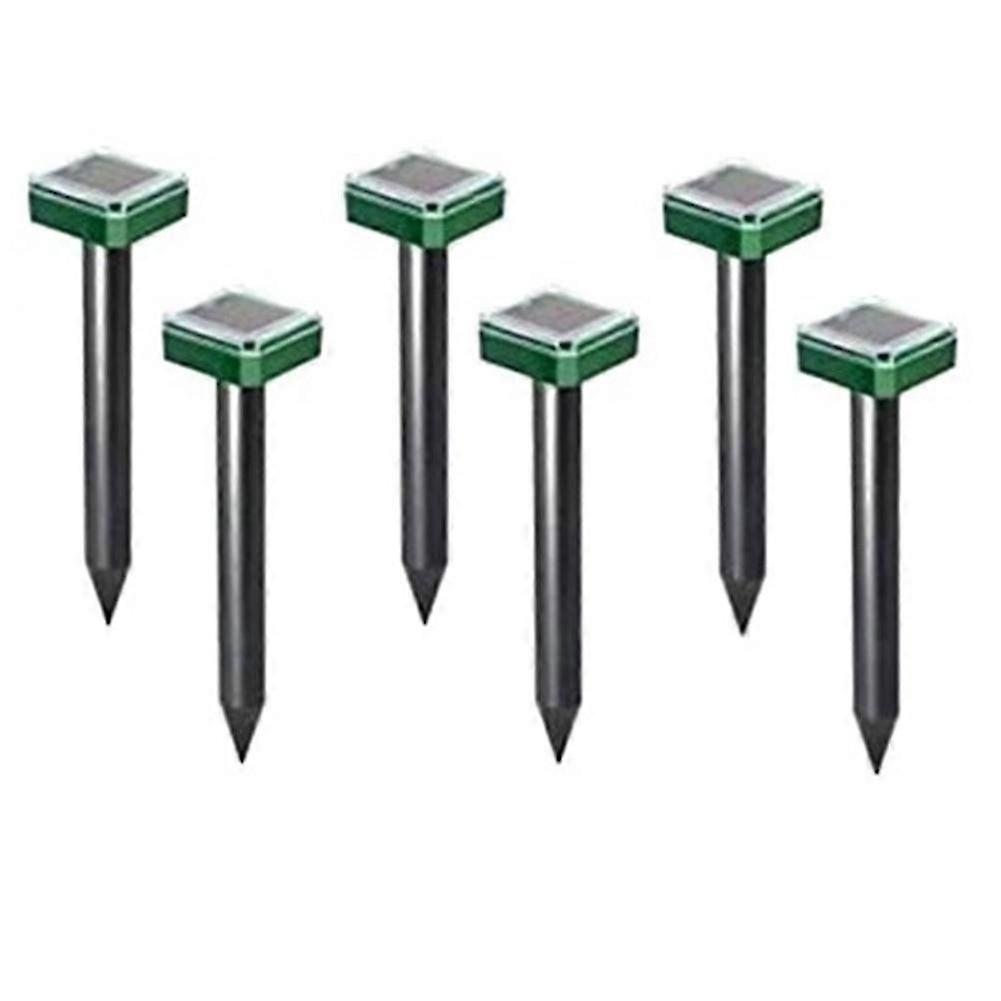 6 Pcs Outdoor Solar Ultrasonic Vibration Repeller Snake Repeller Mole Electronic Snake Repeller for