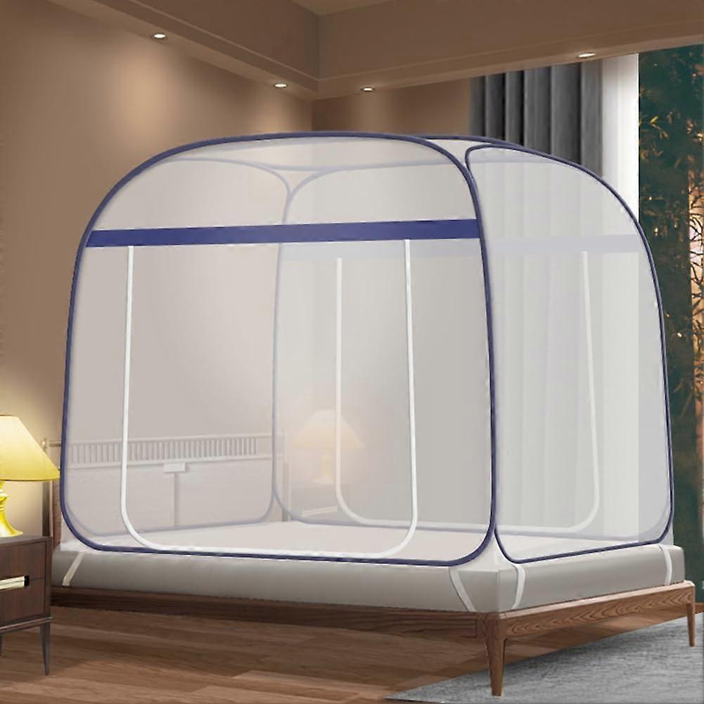 Foldable Mosquito Net, DoubleDoor Design, No Installation, PopUp Tent, Fits Queen/King Beds (1.2*2.0m)