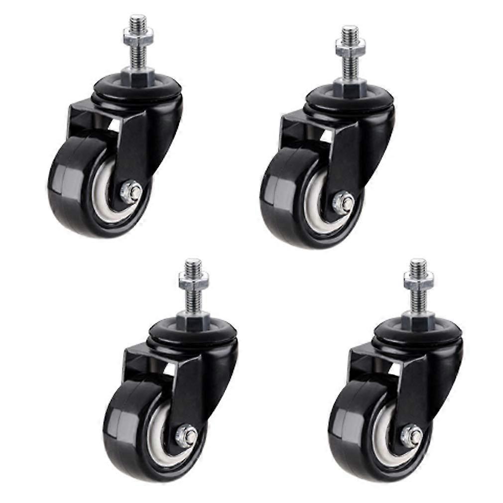 universal caster, 4part swivel with brake stem, M8/M10 PVC with nut lock