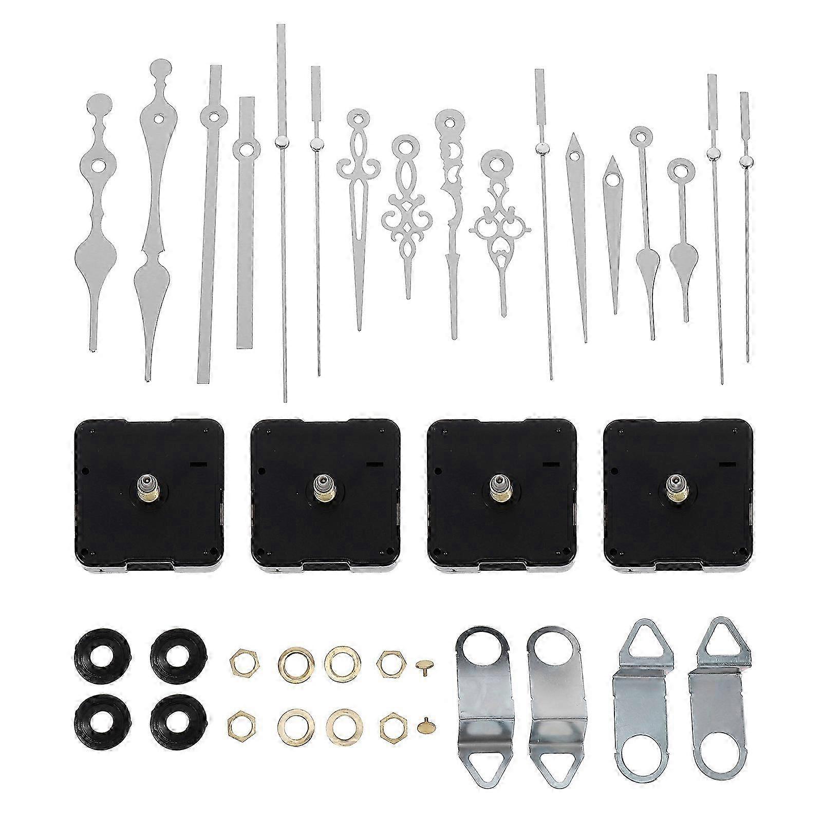 4 Sets DIY Clock Movement Replacement Hands Parts for Wall Clocks