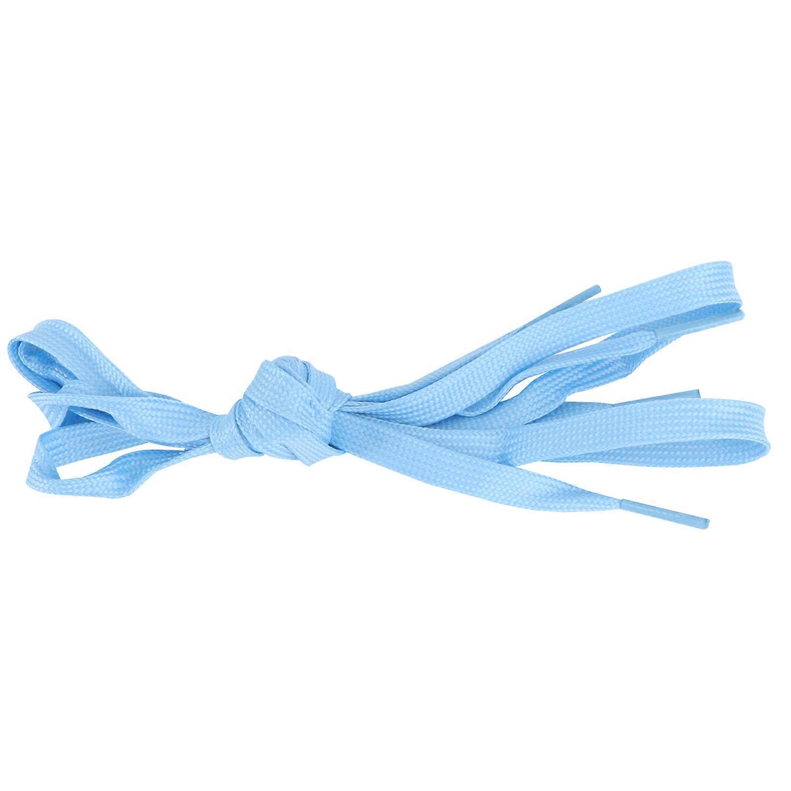 Glow In The Dark Shoelaces Sports Luminous Athletic Flat Shoe Laces For Sneakers Sky Blue 1 Pair