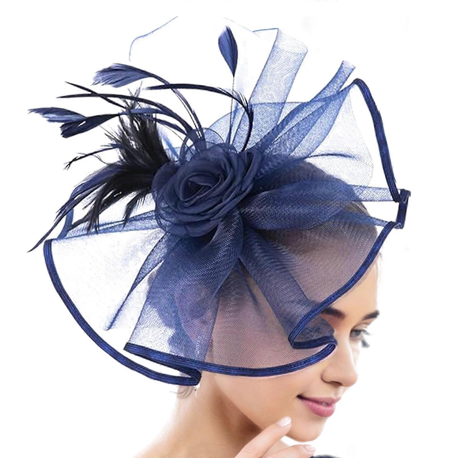 Handmade Organza Mesh Fascinator Hat TeaParty Headpiece With Nonslip Hair Clip For Special Occasion and Cocktails Party