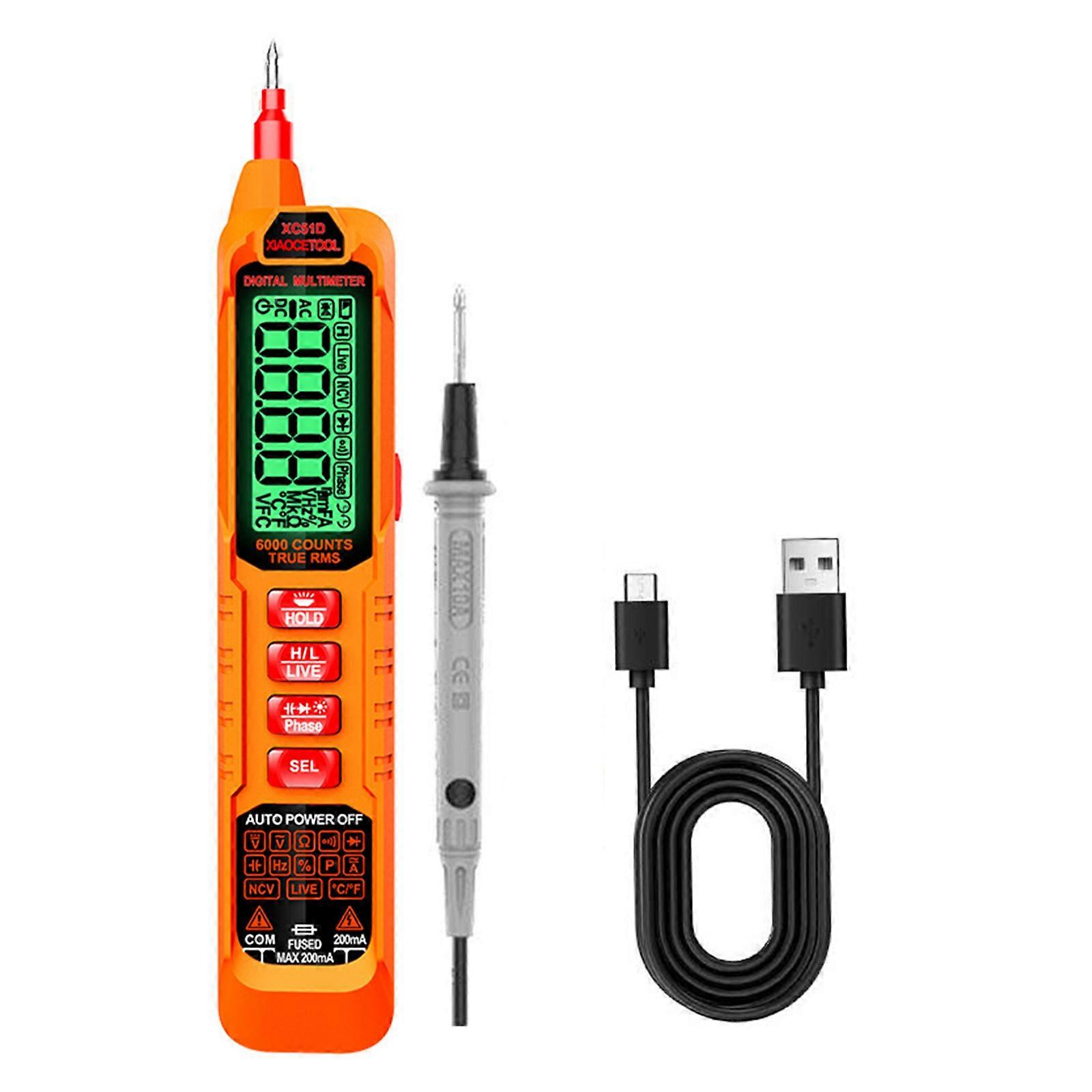 MultiFunction Electricians Testing Pen Compactly Digital Meter Digital Multimeter For Circuit Analysis Parameters Detection Multicolor
