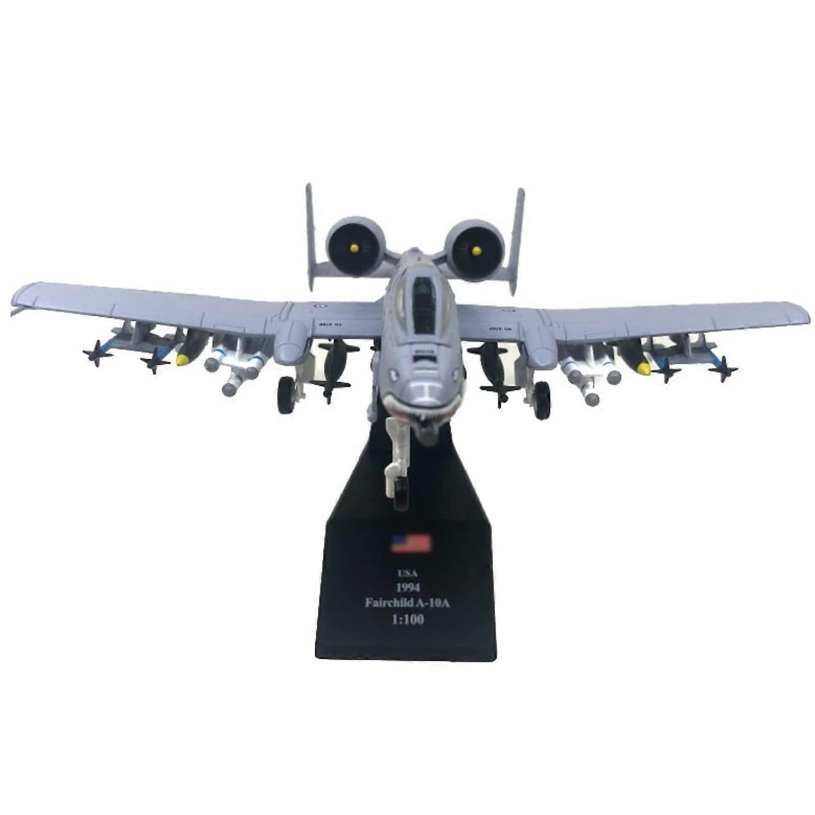 1/100 Scale A-10 Thunderbolt II Die-Cast Aircraft Model Alloy Construction for Collectors and Display