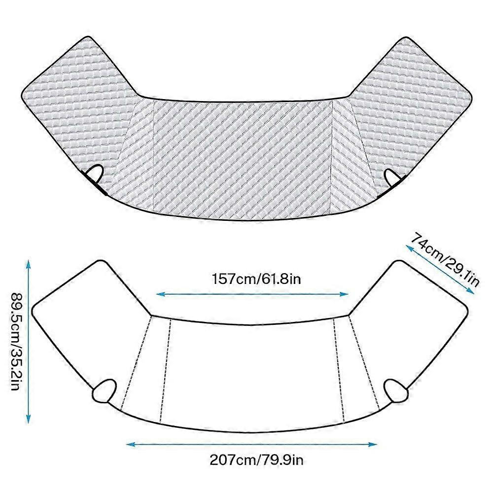 RV Windschutzscheibenabdeckung Silber für Klasse C Ford E450 1997~2024 RV Frontscheibenabdeckung MK97934