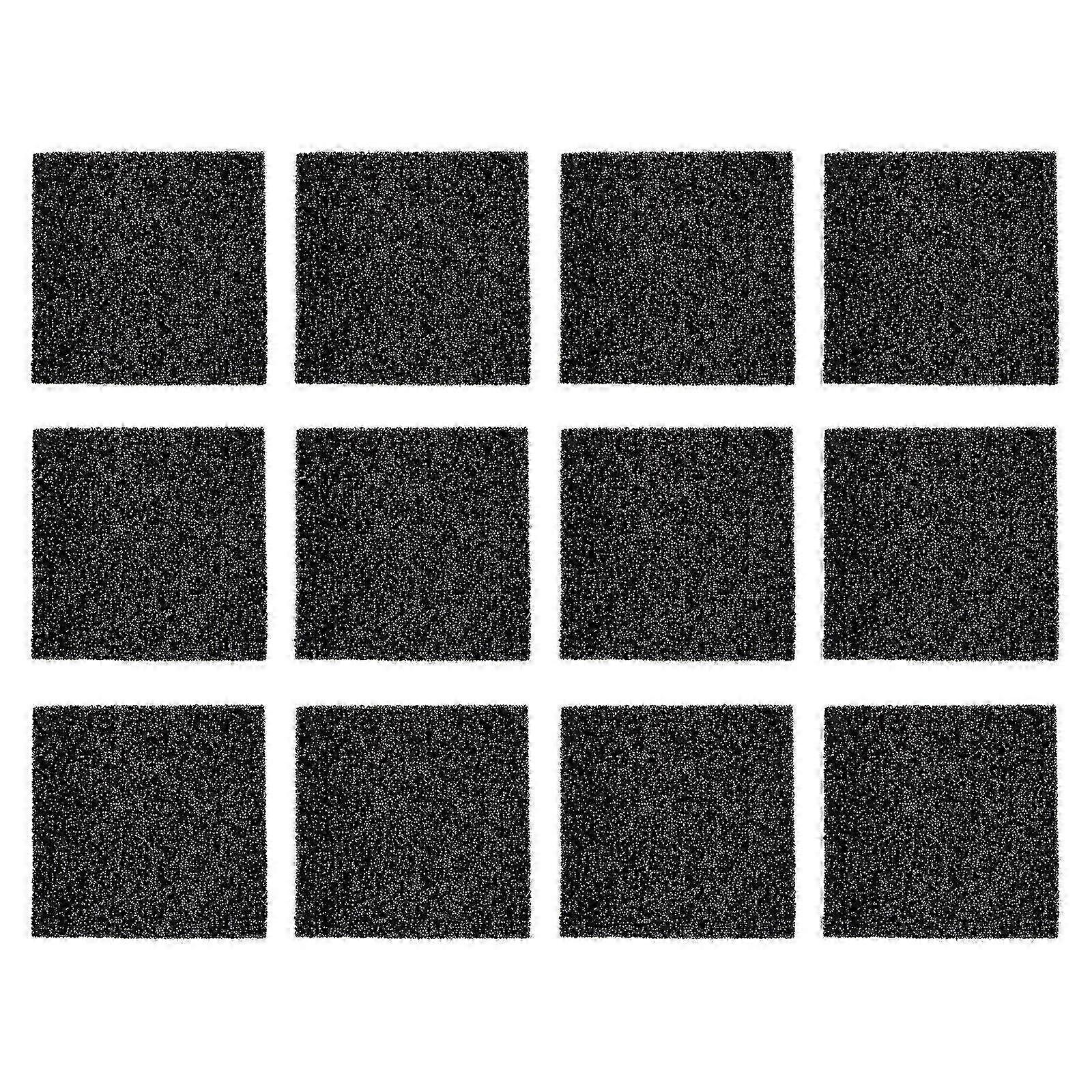 12pcs Activated Carbon Replacement Filters for Deodorization (Square, 12pcs/Set)