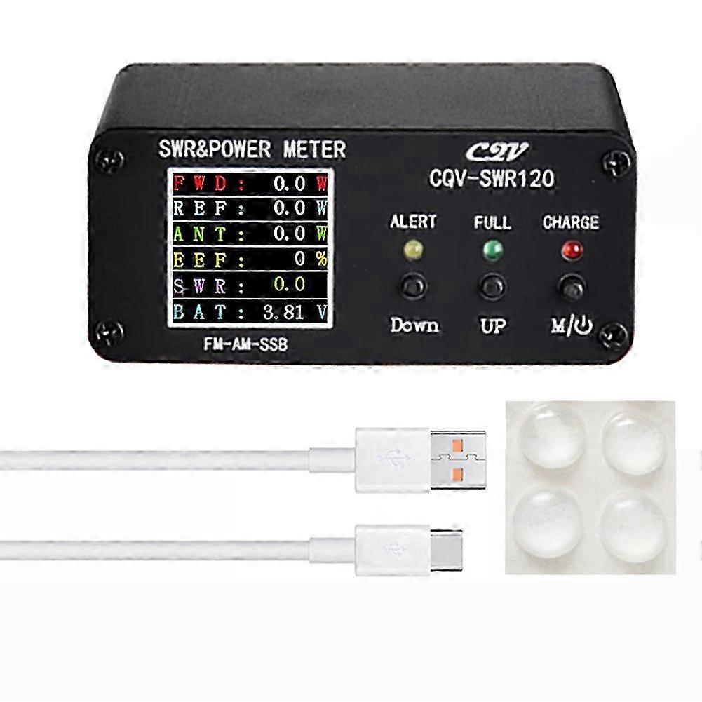 120W SWR Power Standing Wave Meter with High Standing Wave Alarm Function, 240 x 240 Full Color