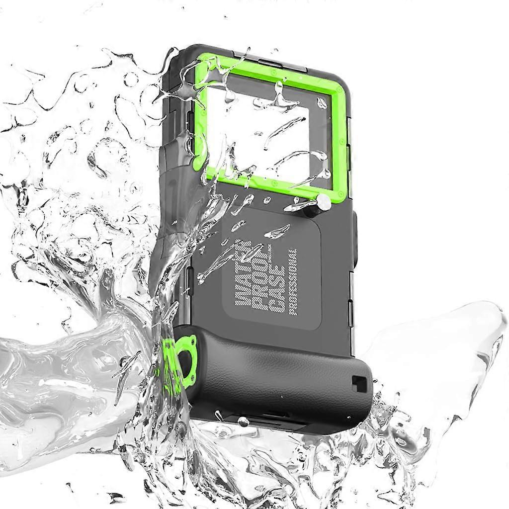 Scuba Diving Phone Case Underwater Snorkeling 15M Case for Smartphone Accessories (2nd Generation, Green) 2nd gen. Green