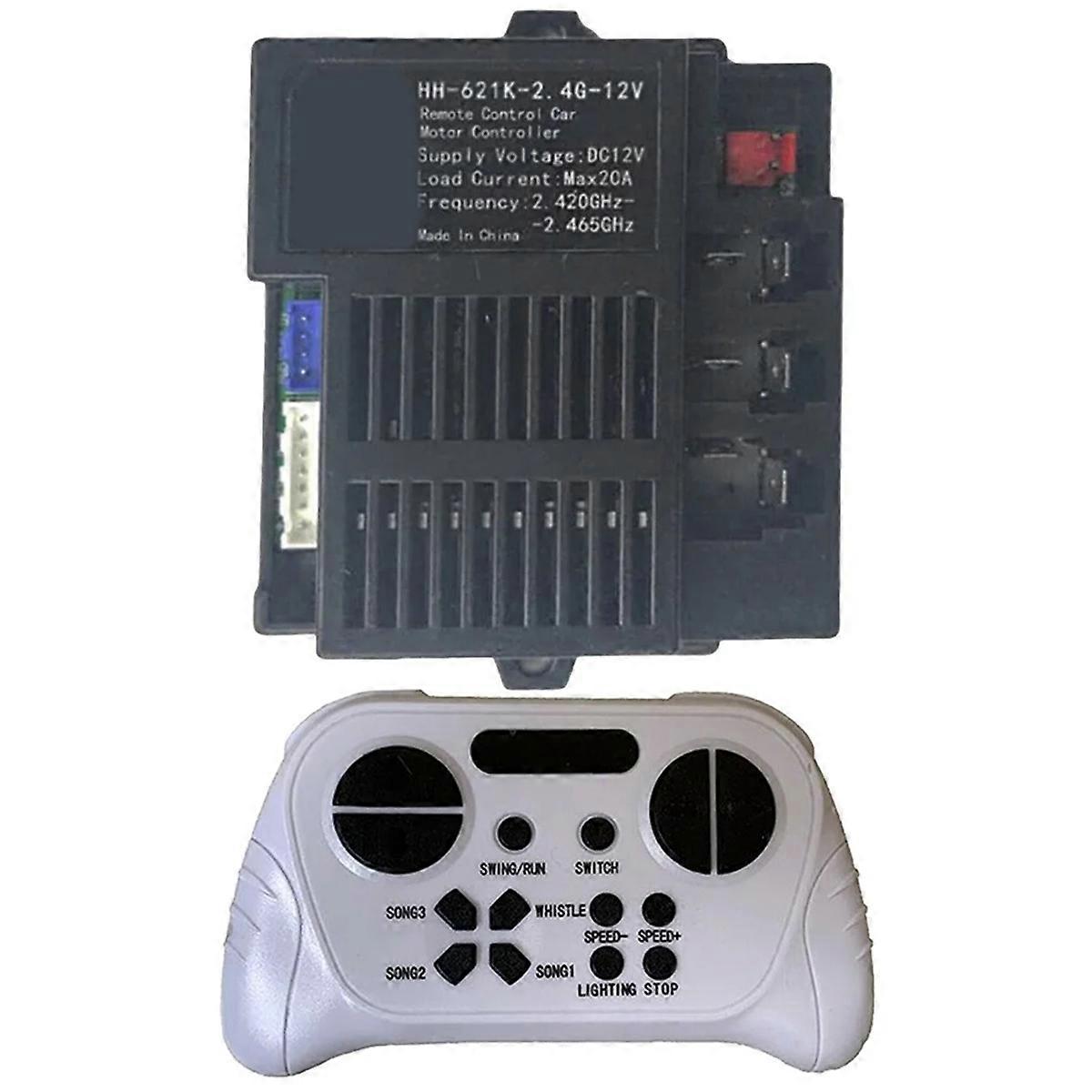 Elbilskontroll för barn -621K-2.4G-12V Kontrollbox för elbil Controller 2.4G BT fjärrkontrollmottagare
