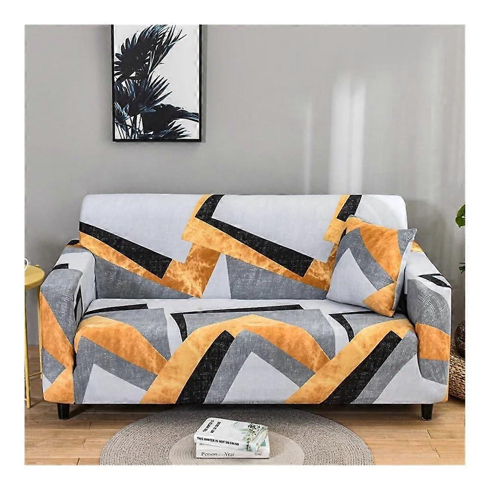 stylish stretch sofa covers with floral pattern, elastic band, faux furniture protection (color 20)