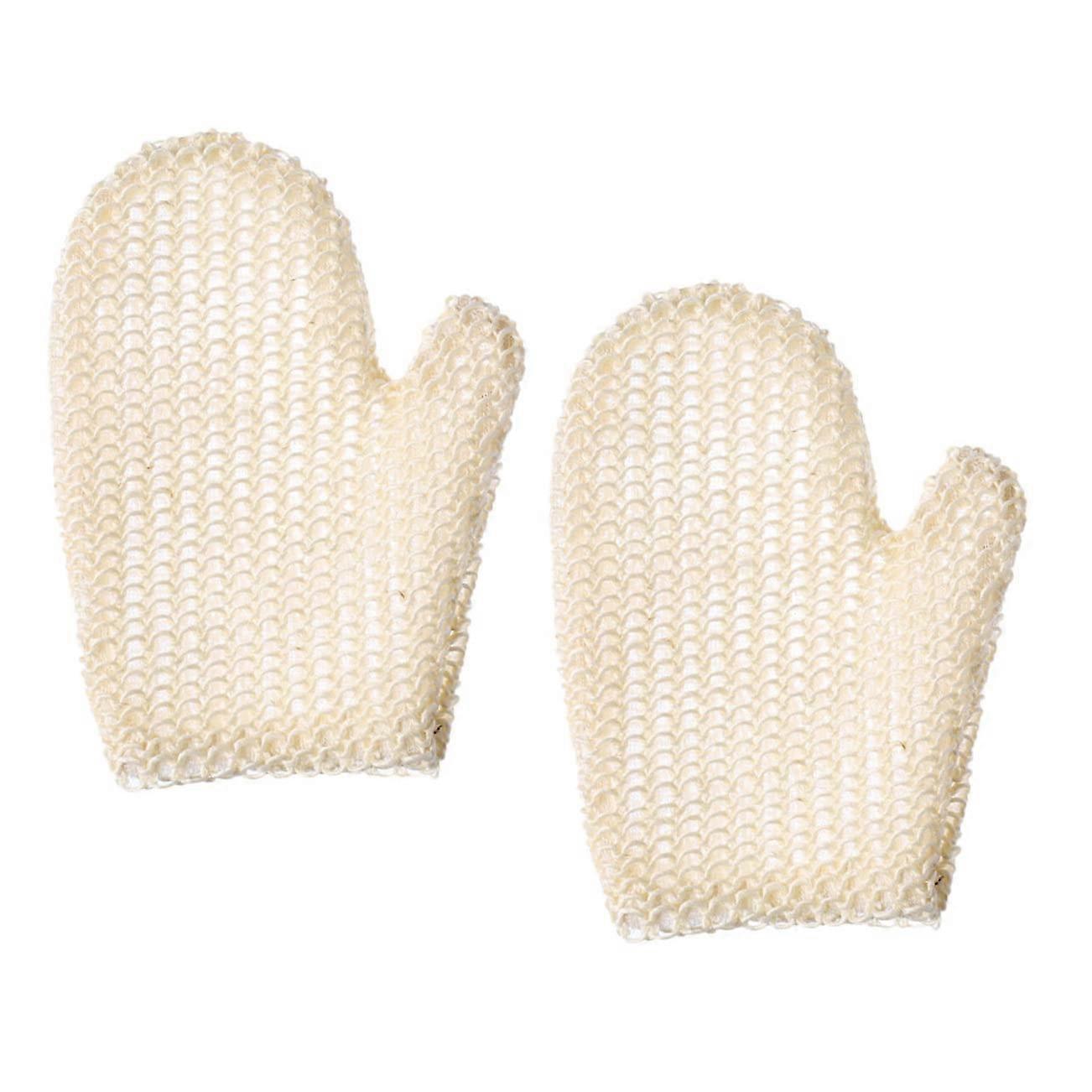 Exfoliating Body Gloves 2-Pack for Gentle Peeling and Improved Circulation, Unisex Bath Gloves