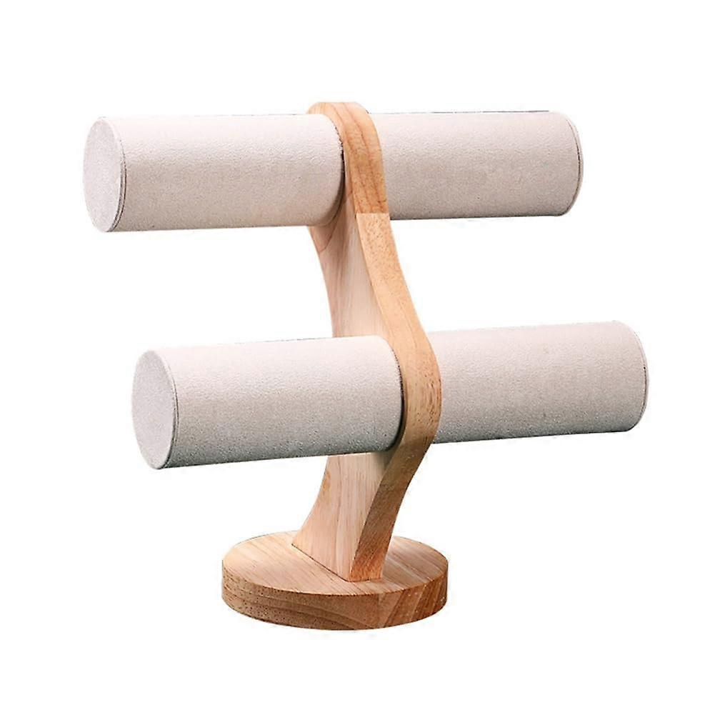 Solid Wood Jewelry Display Stand 2Layer, Bracelet and Watch Organizer, Storage Rack, 1 Pc Model 4