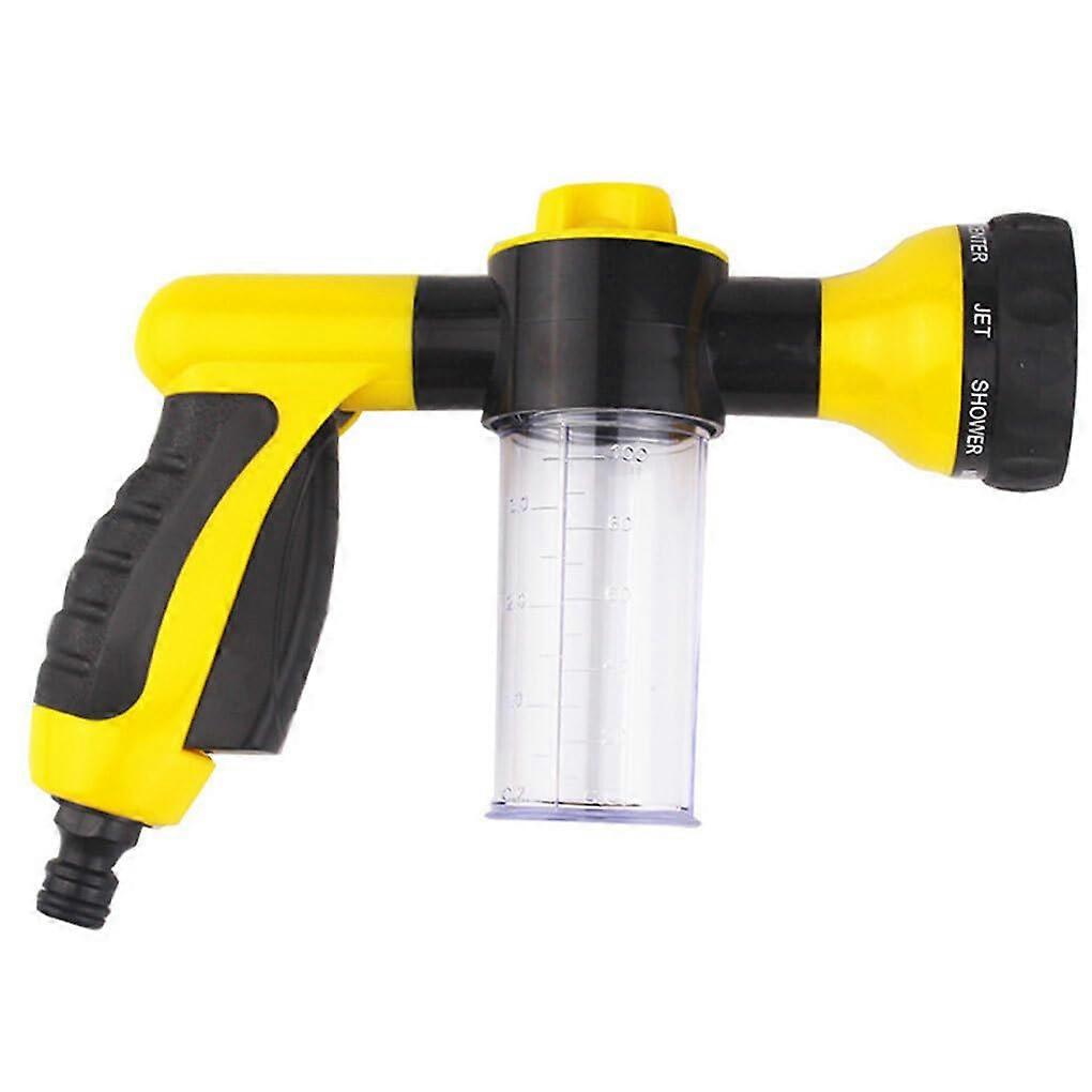 High-Pressure Foam Sprayer with Handle for Garden Irrigation and Car Window Cleaning, Yellow, Durable Cleaning Tool