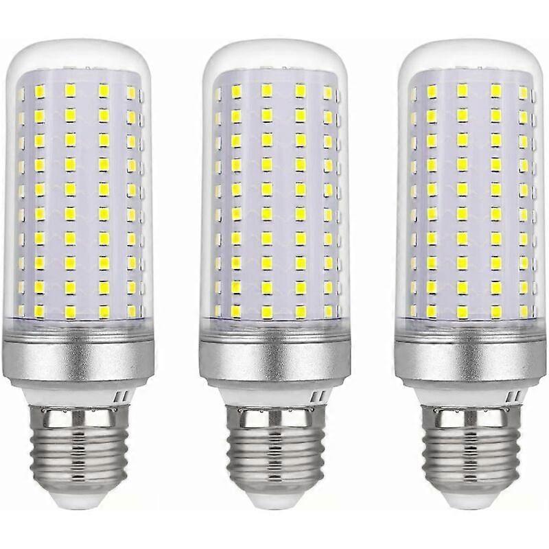 3-Pack 30W LED Corn Bulbs - 6000K Cool White 2500LM (300W Halogen Equivalent) E27 Base
