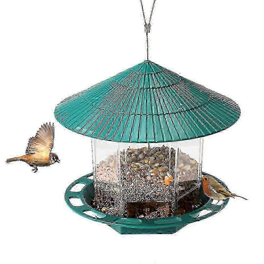 Hanging Bird Feeder Station for Garden Seed Dispenser and Food Holder