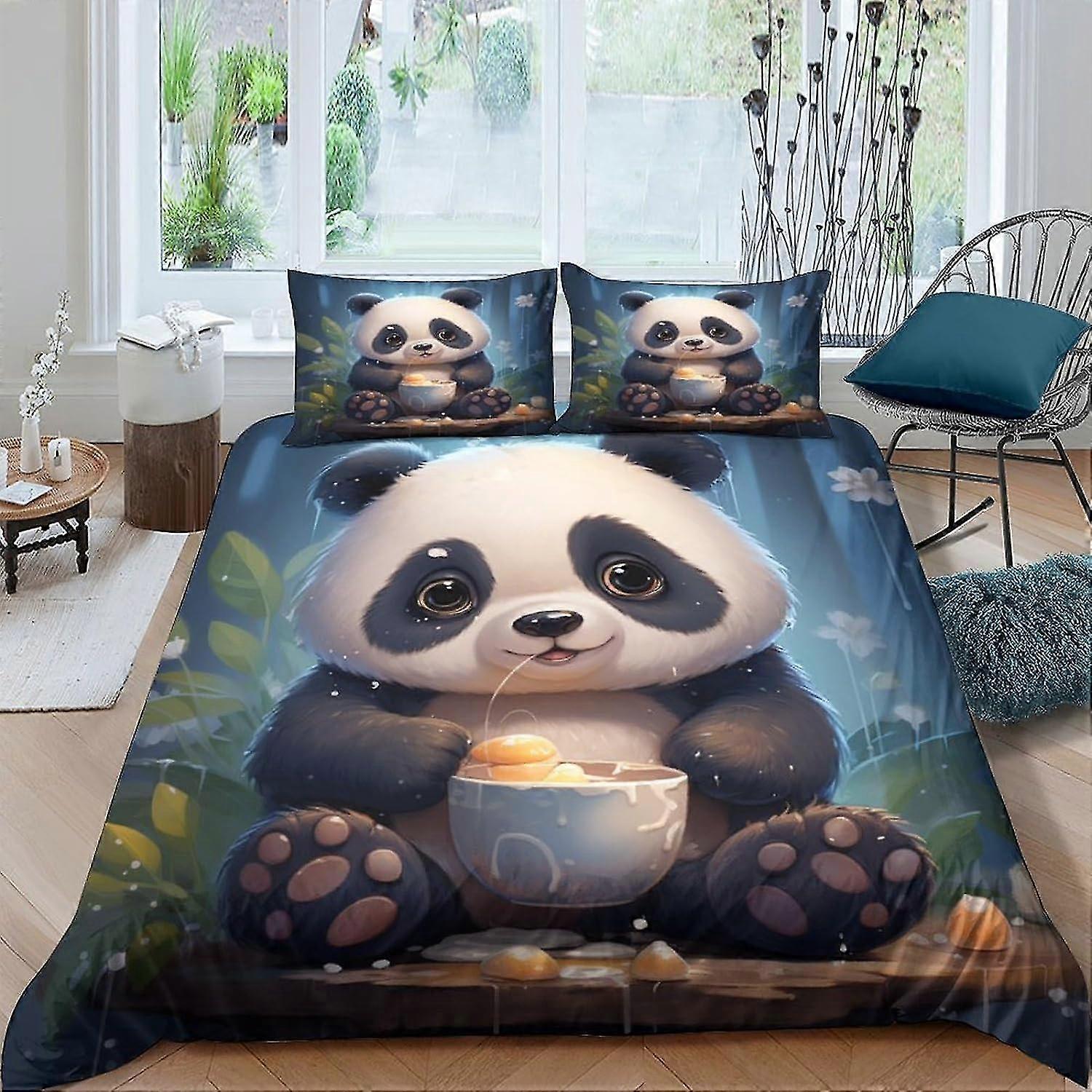 Cute Pet Printed Duvet Cover Set Bedding Set 3 Pieces Soft Microfiber with Pillowcases and Zipper Closure
