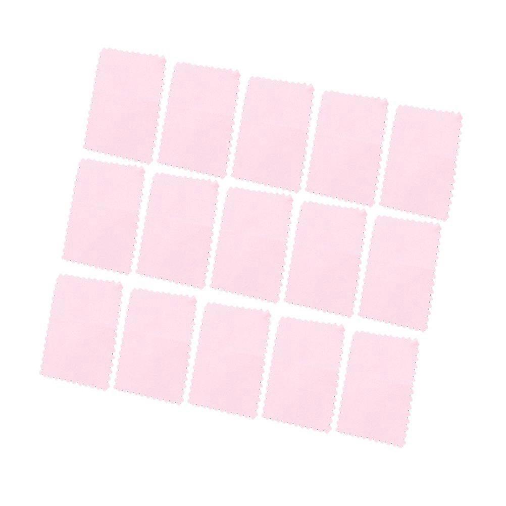 Cleaning Cloth Silver Polishing Cloth Jewellery Silverware Maintenance Pink 10x6.5cm 30Pcs