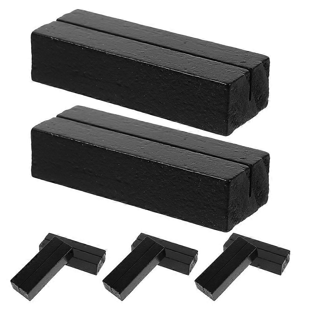 Table Display Holder Wooden Table Numbers Elegant Design Wedding Event Decorative Item Black 7.00X2.50X1.80CM Romantic Ambiance 8Pcs