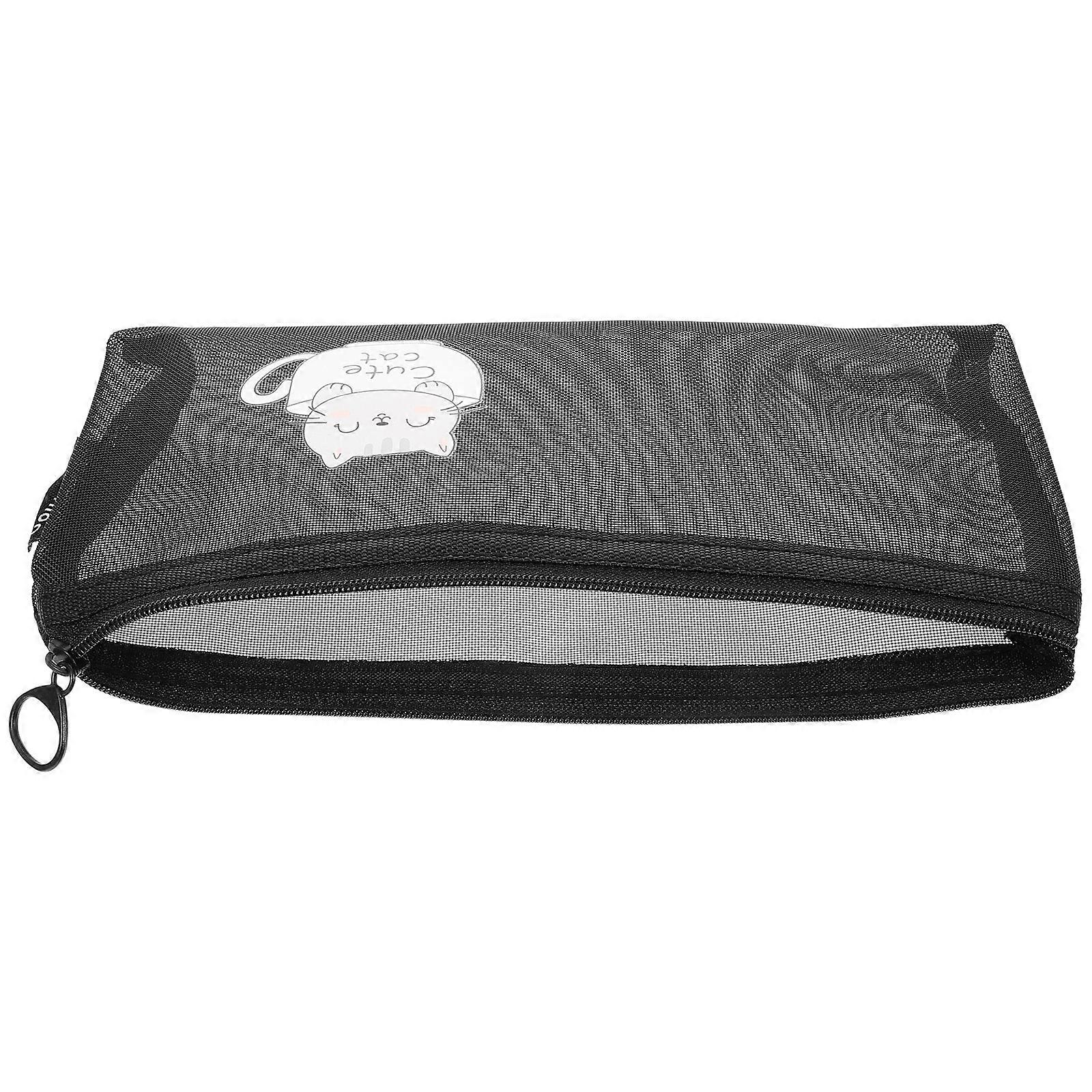 Mesh Pen Case Triangle Pen Pouch Children 20X8CM Prevent Item Loss 1Set