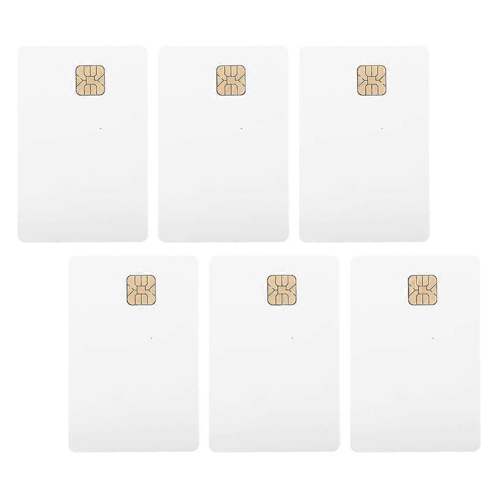 6pcs Printable Blank ID Cards for Driver Identification – White PVC Access Control Cards with Minimalist Design for Employees and Memberships
