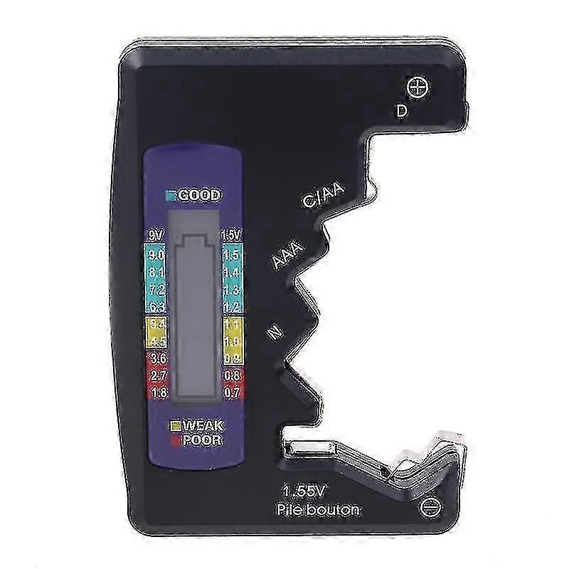 Digital Battery Tester Checker Battery Capacity Tester Compatible With C/d/9v/aa/aaa/1.5v Button Battery Power Measuring Indicatornew