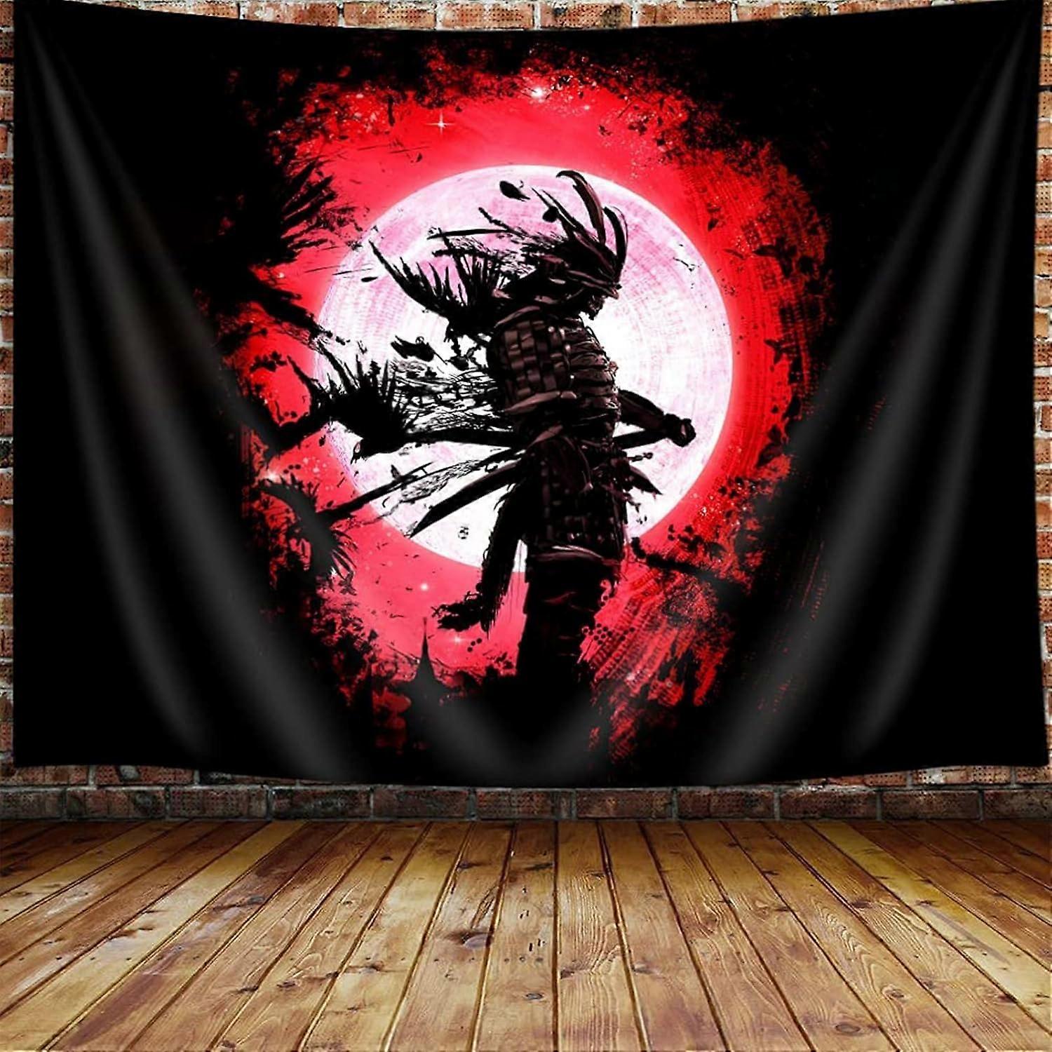 Anime Samurai Tapestry, Cool Japanese Art
