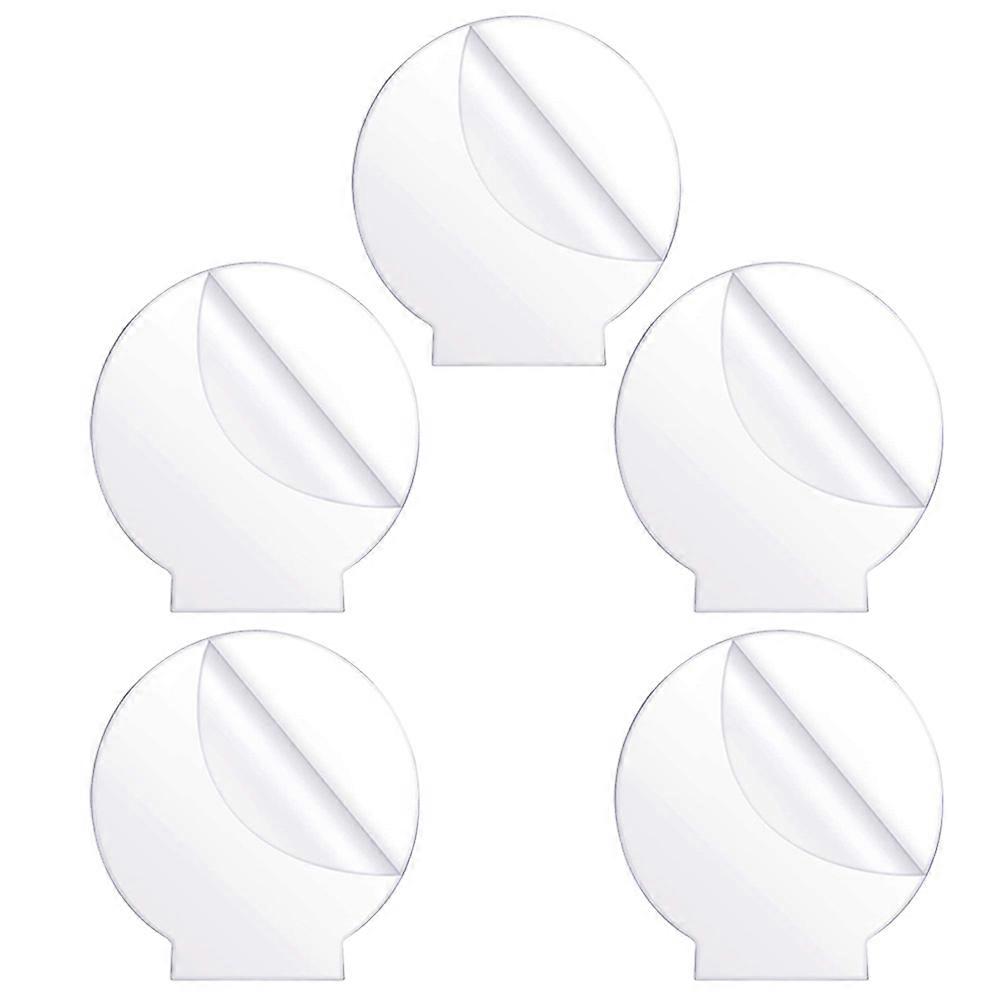 5pcs Durable Acrylic Light Plates for DIY Projects – Transparent Round Design, Easy Installation for Creative LED Decorations