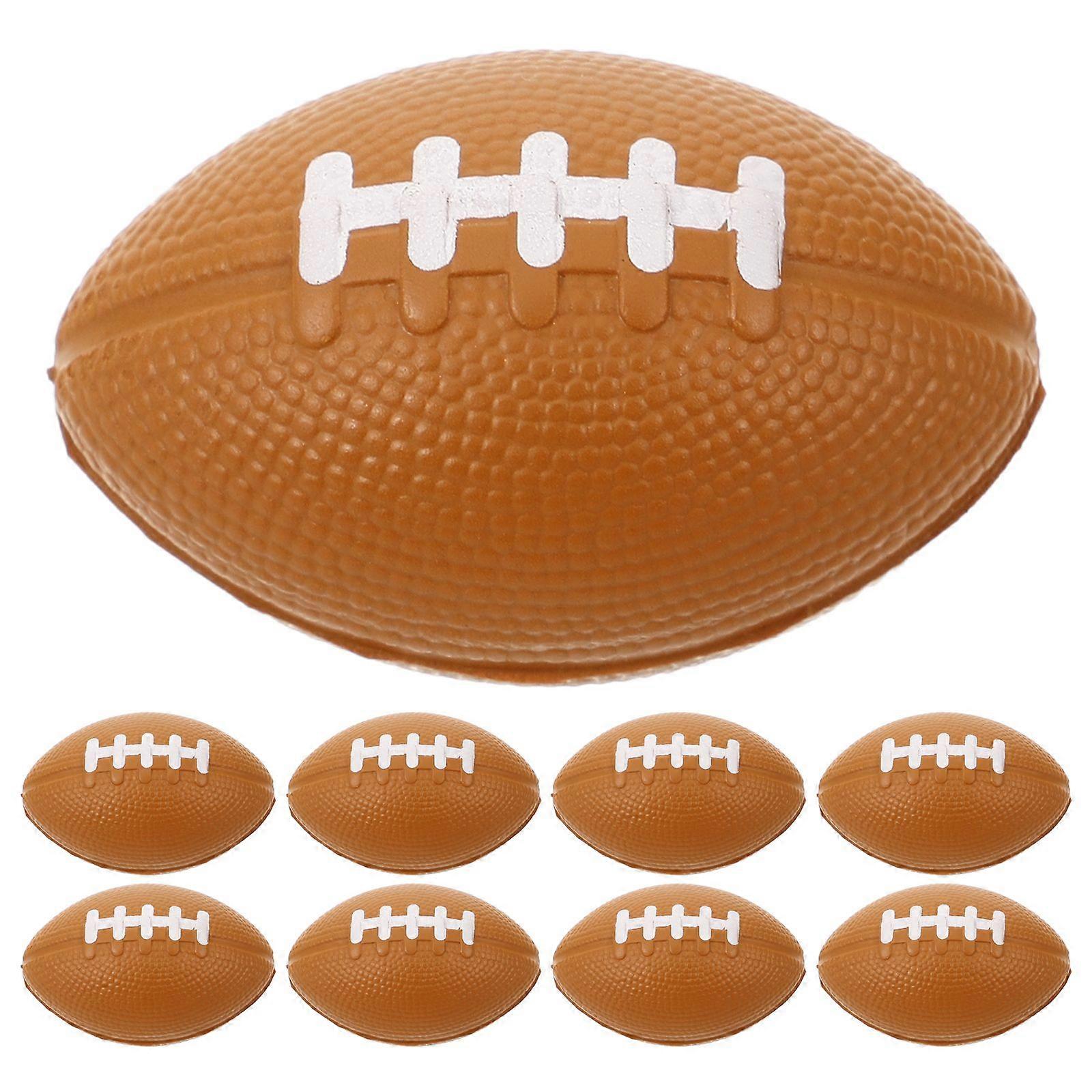 10pcs Sport Squeeze Balls Mini Rugby Hand Sensory Toys Miniature Squeeze Ball Toy Mini Rugby For Playing Mini Soft Balls