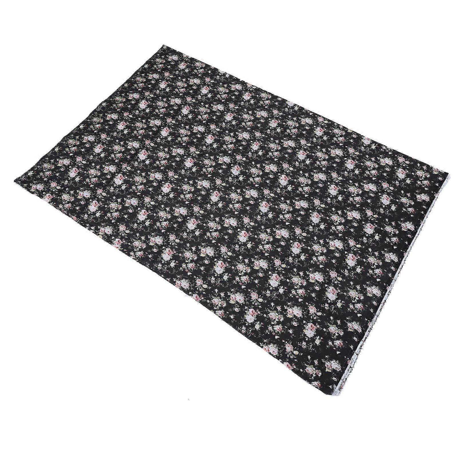 Quilting Fabric Diy Crafts Sewing Material Black Polyester Patchwork 1 Sheet