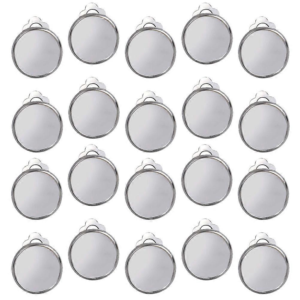 Earring Making Bases Stainless Steel Earring Organizer For Diy Enthusiasts Square Shape 1.2x1.2x0.5cm 20Pcs