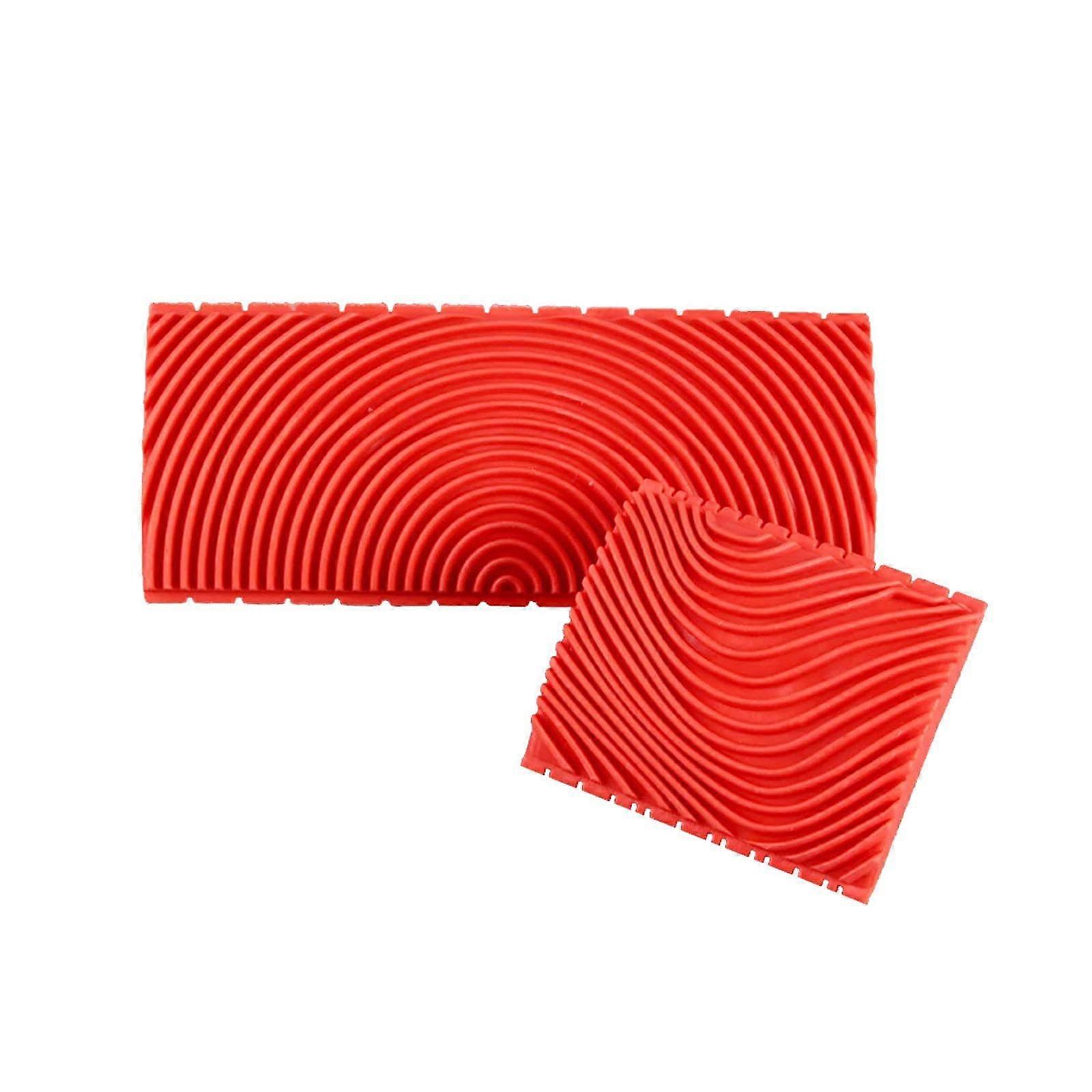 Rubber wood grain tool, soft, color looks like wood, wood grain tool, DIY wood grain painting tool for artistic color decoration, red