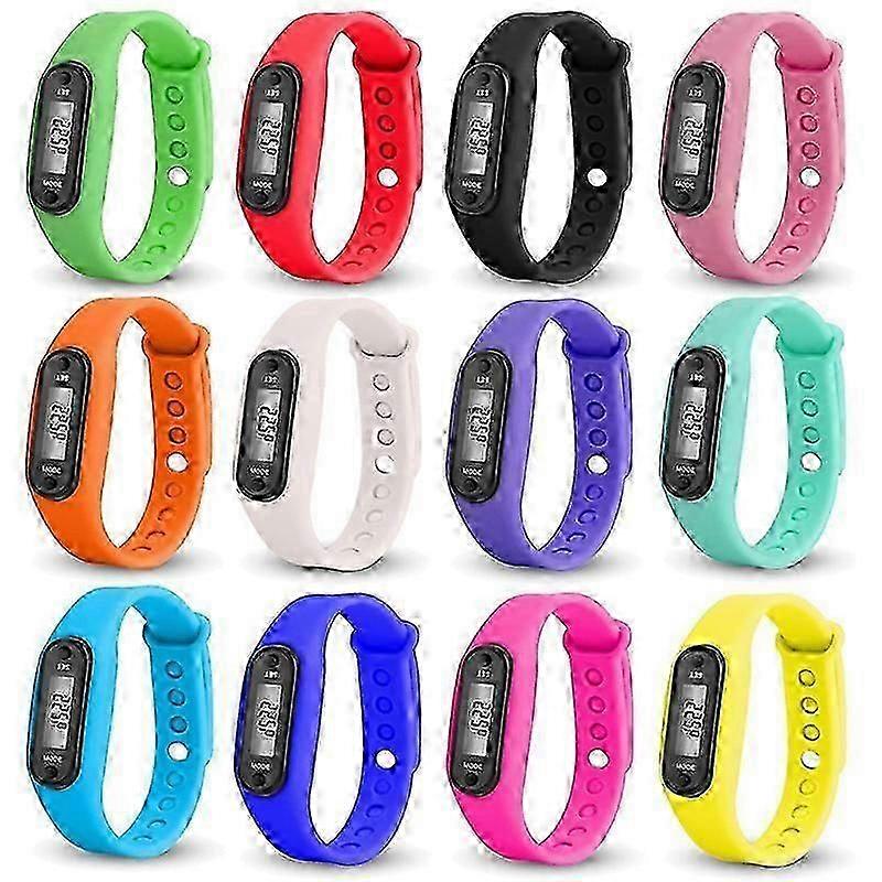 Fitness Tracker LCD Digital Pedometer Walking Step Calorie Counter Wrist Watch