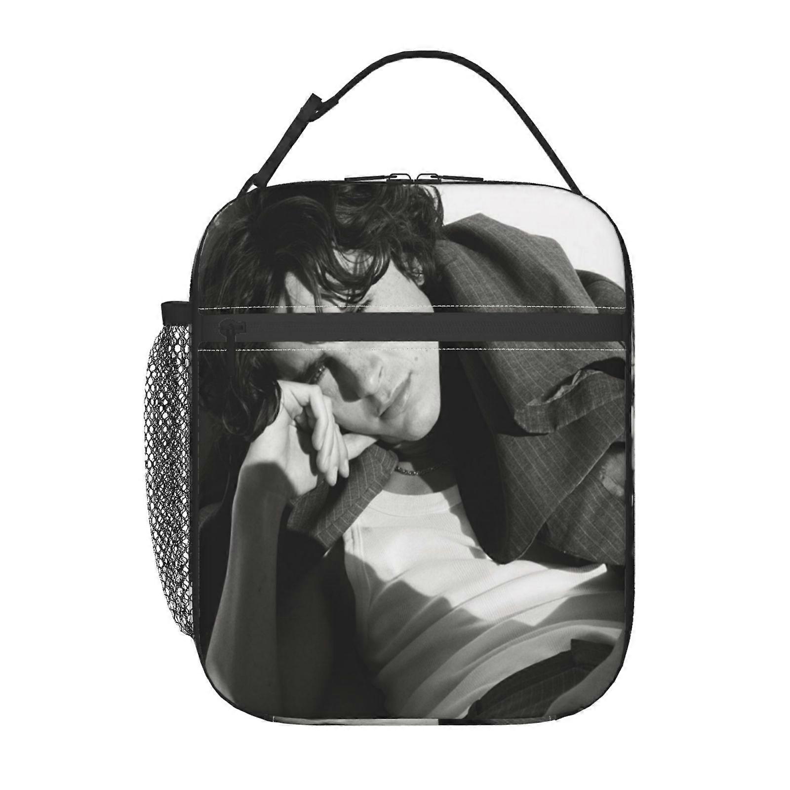 d208 Timothe Chalamet Lunch Bag Allergy-Safe Edition, Separate Compartments to Prevent Cross-Contamination o208