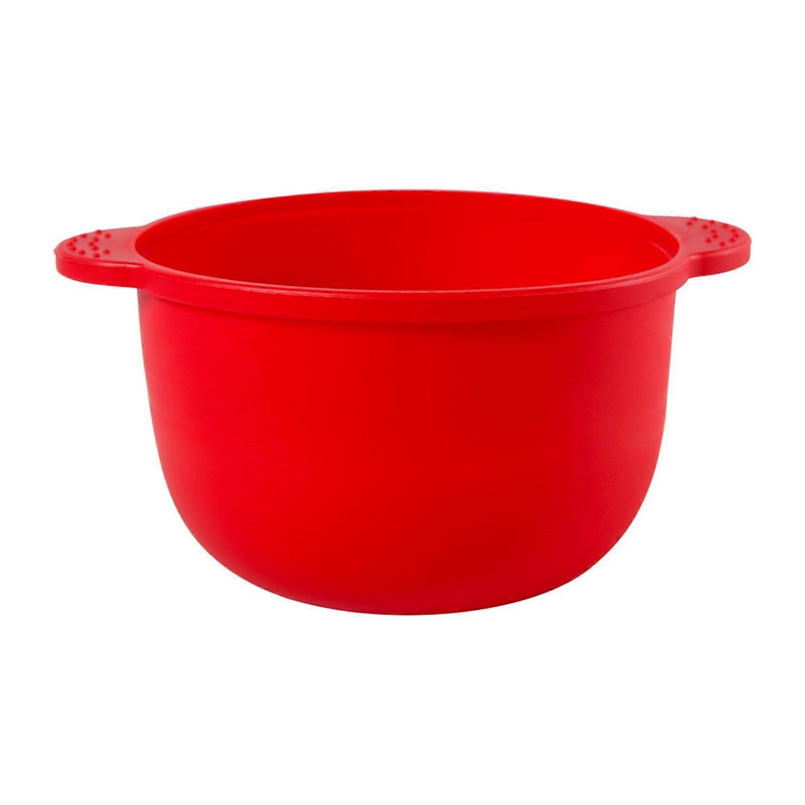 Silicone Wax Bowl, Red, Non-Stick Wax Pot For Hair Removal, Easy-Clean With Handle, Melt Heater Container
