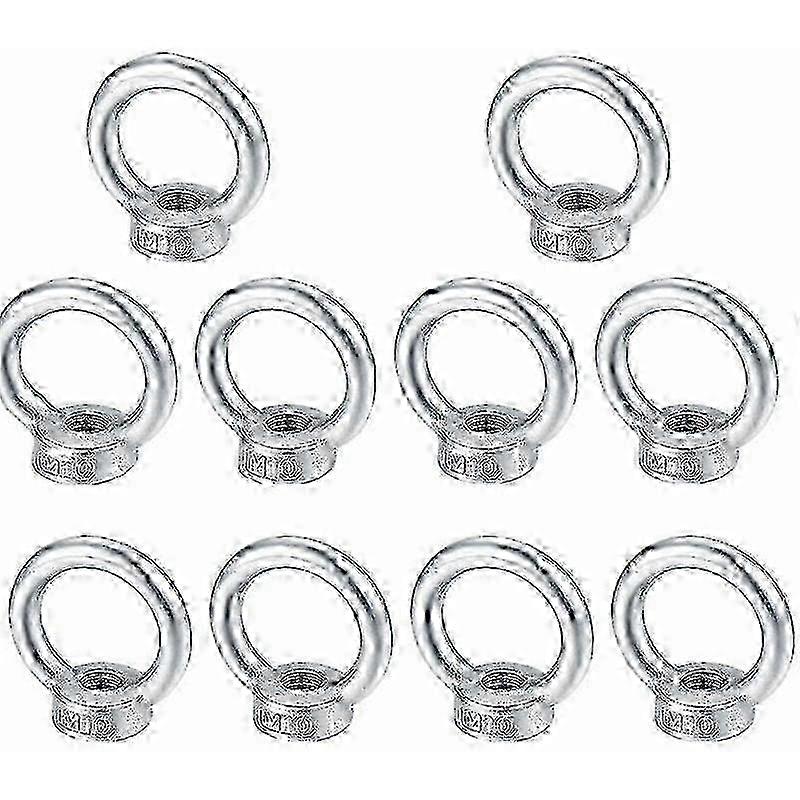 Écrou à œil de levage de qualité industrielle - acier inoxydable forgé 304, forme de bague de filetage femelle M10 pour une installation facile dans les projets d’ingénierie