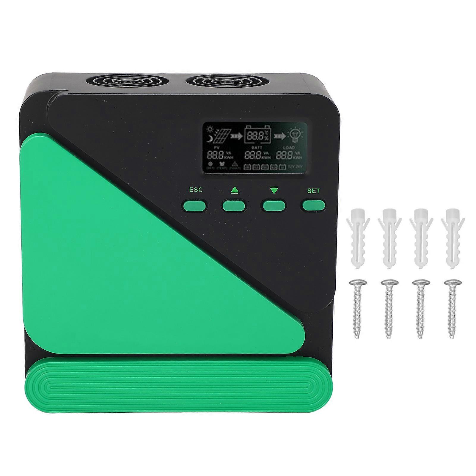 MPPT Solar Charge Controller 12V 24V Auto Solar Panel Regulator with Backlight LCD Display Dual 5V 3A USB Port 40A