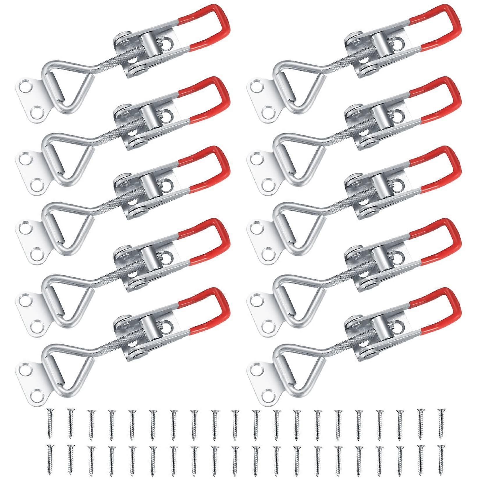 Toggle Latches Pack Of 10 With 40 Screws, Box Lock, Tension Lock, Corner Fastening