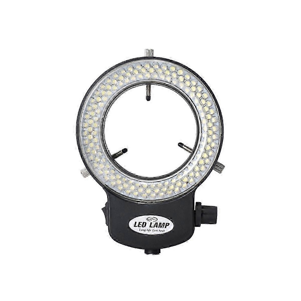 Microscope Light- Ring Light Adjustable 144 Lamp Beads LED Light Source Industrial Microscope Ring Illuminator -EU Plug