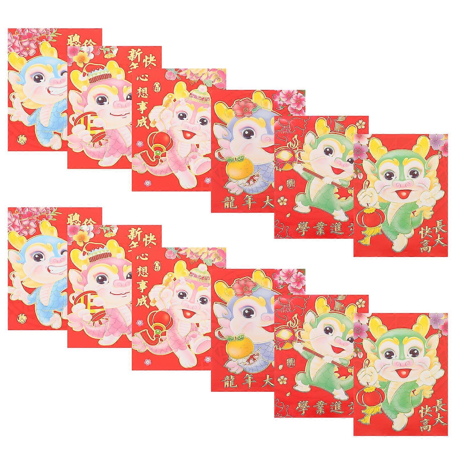 New Year Red Envelopes Hong Bao For Special Occasions Bright Color Design 11.5X8X0.2CM 30Pcs