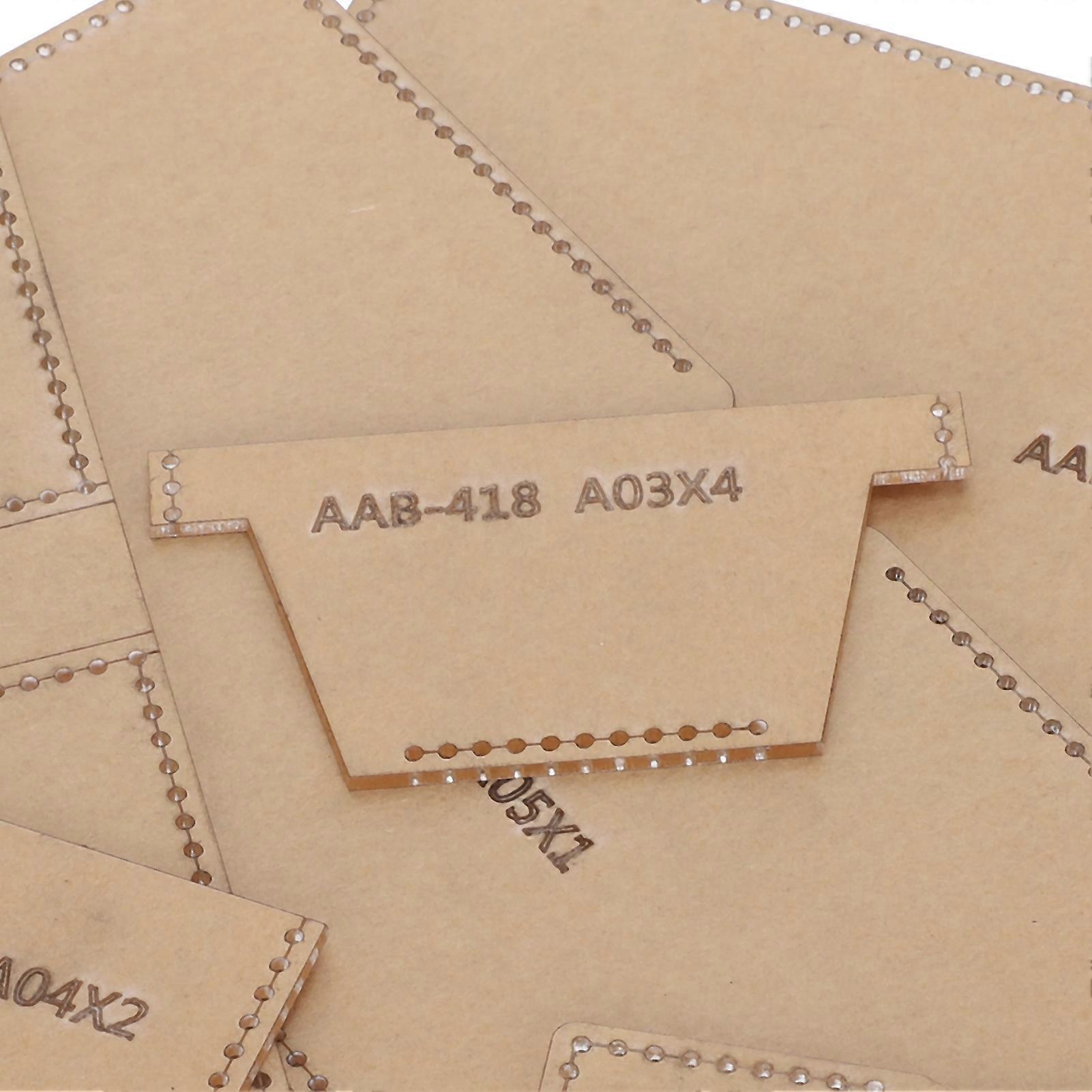 6Pcs Wallet Pattern Template Drawings Set Stencil Making Craft DIY HandMade Tool