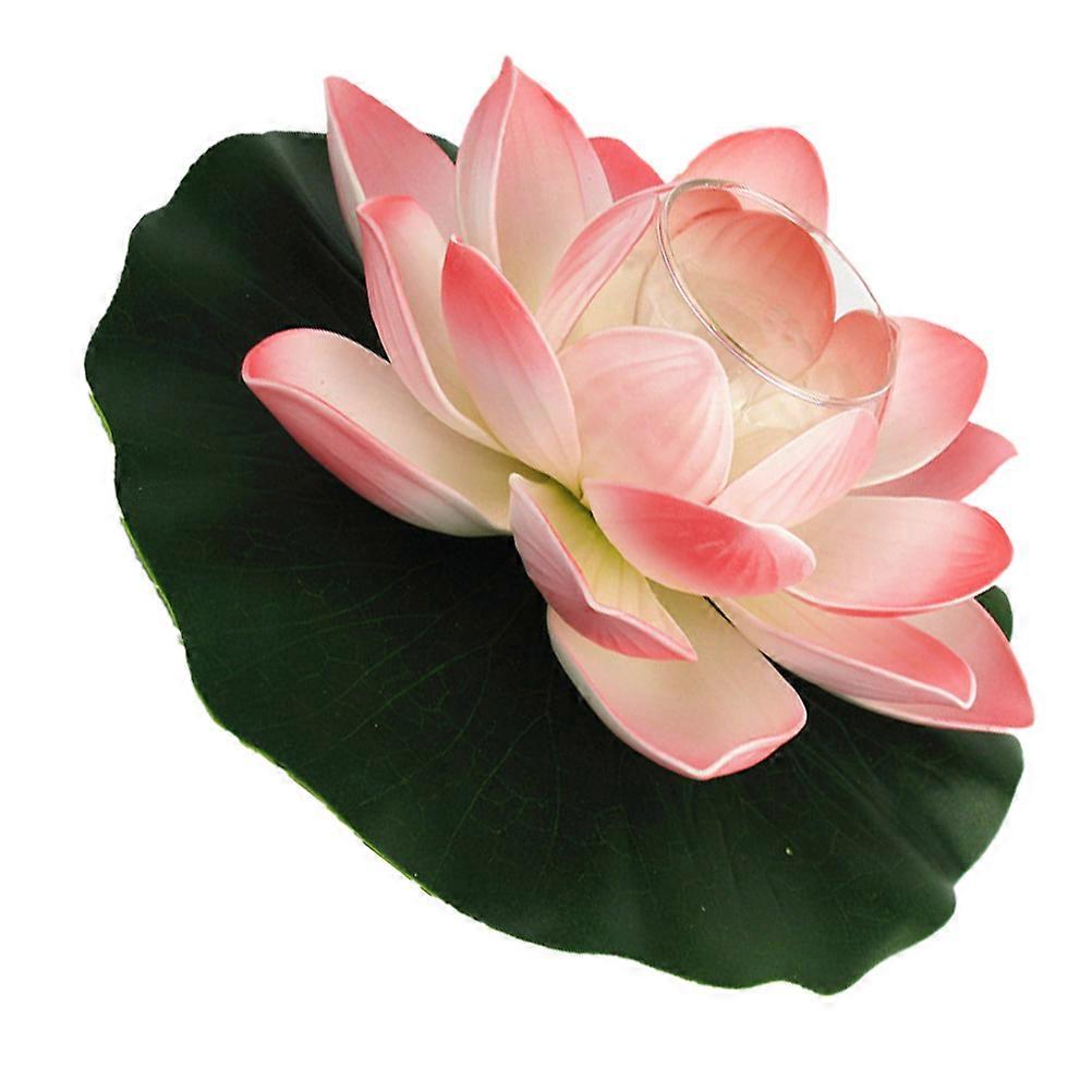 Masteelf 1pc Water Floating Candle Lotus Waterproof Candle Gouache