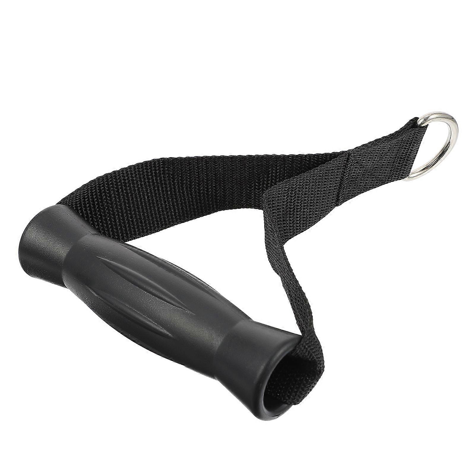 Black Fitness Handle for Resistance Band and Cable Machine Durable PP Material Lightweight Portable