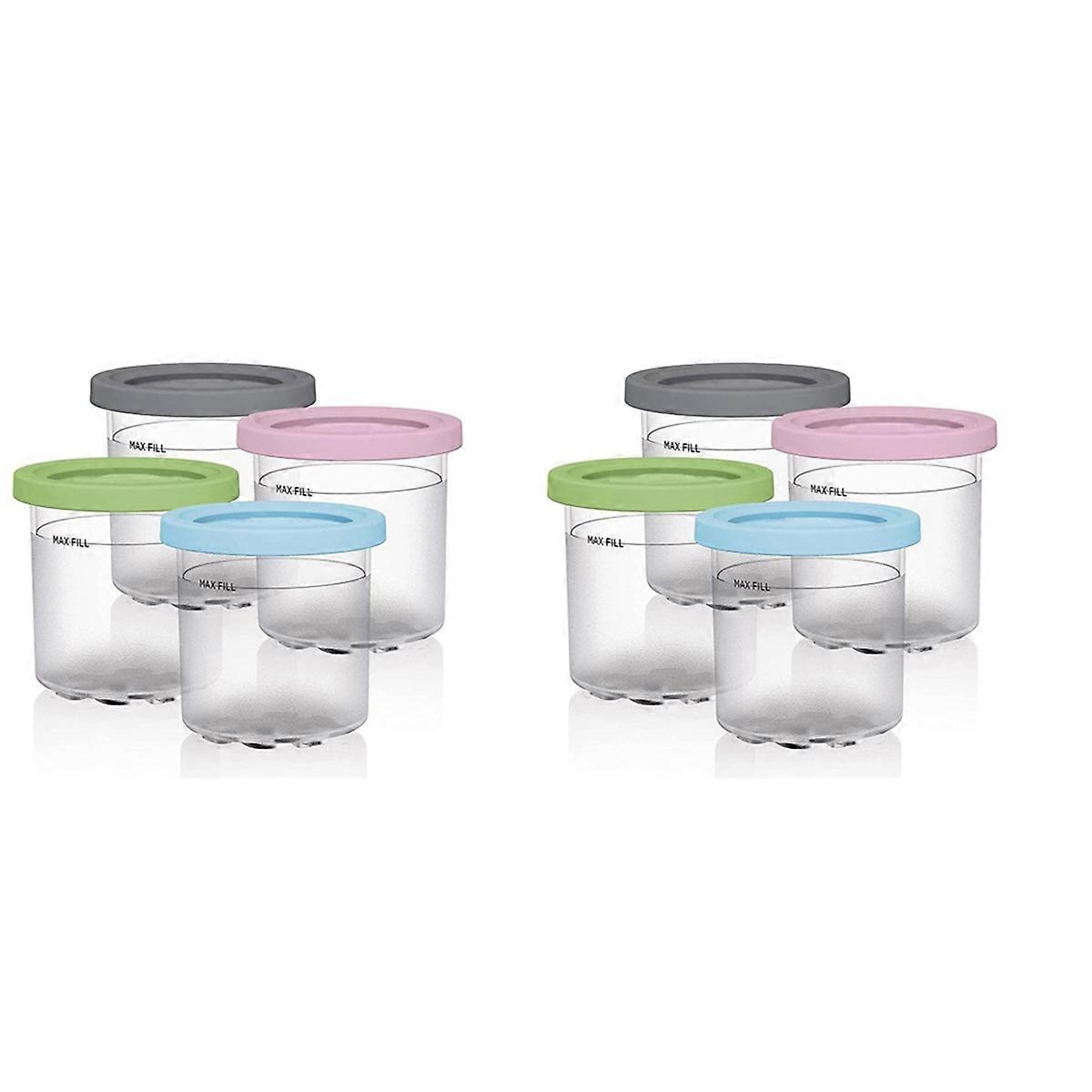 8x Ice Cream Pints Cup,Ice Cream Containers with Lids for Creami Pints NC301 NC300 NC299AMZ Series I