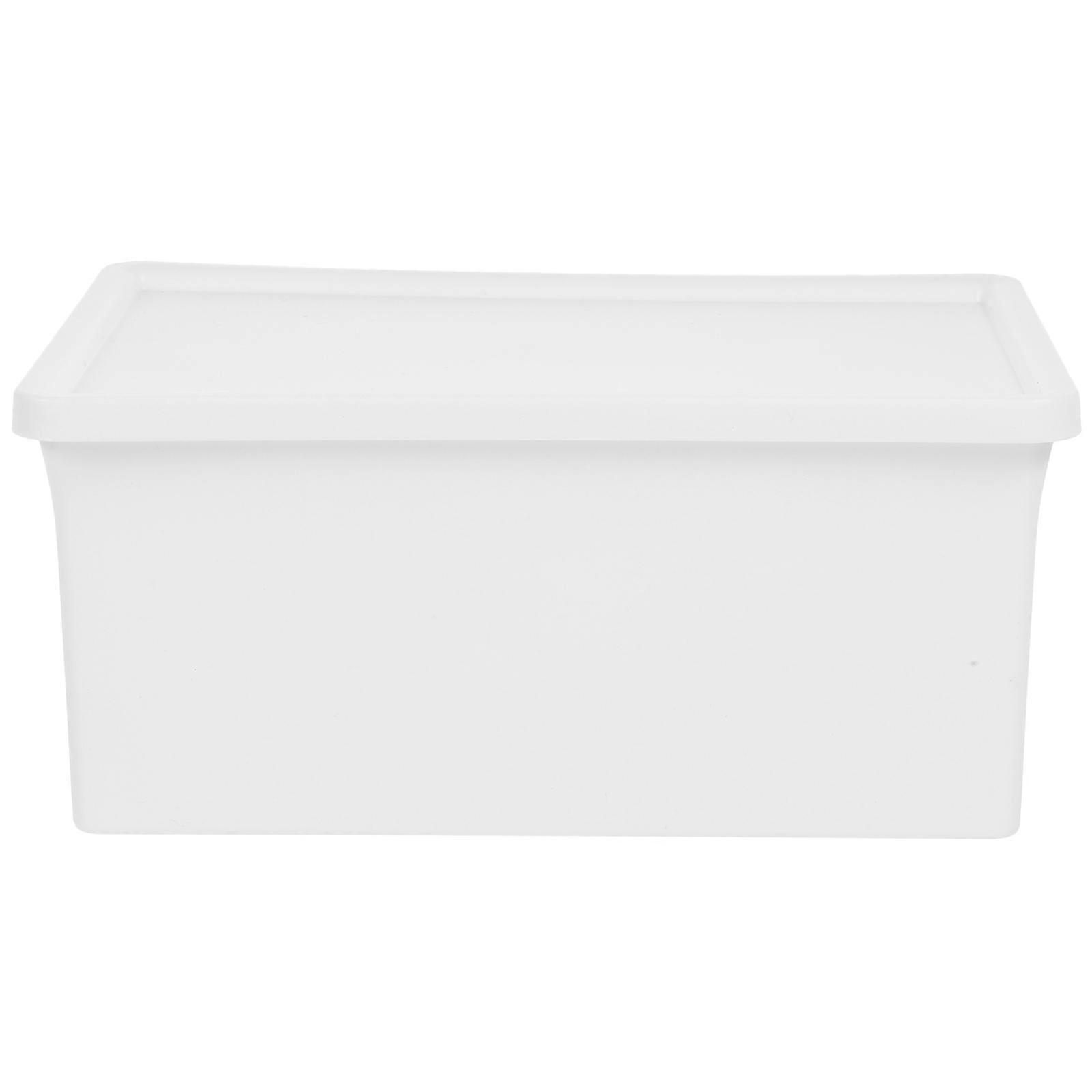 White Plastic Laundry Powder Container for Storage Use with Large Capacity and Durable Design 7.5 x 5.2 x 10.6 inches