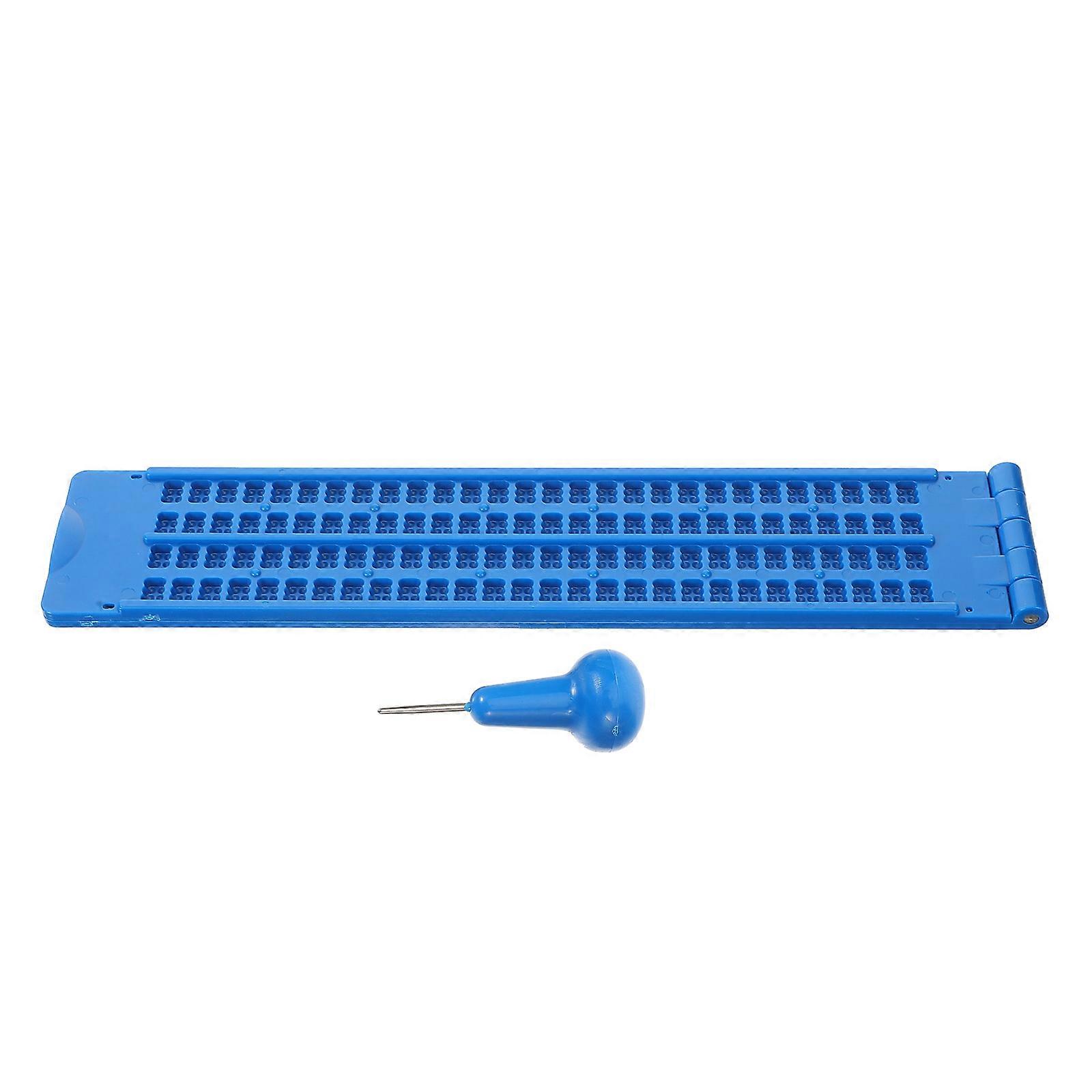 1 Set of Plastic Braille Writing Board Braille Kit with Stylus