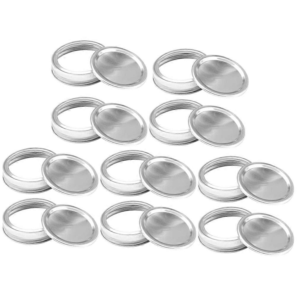 Reusable Canning Covers with Smooth Edges for Kitchen Use Silver Tinplate lids 10 Pieces