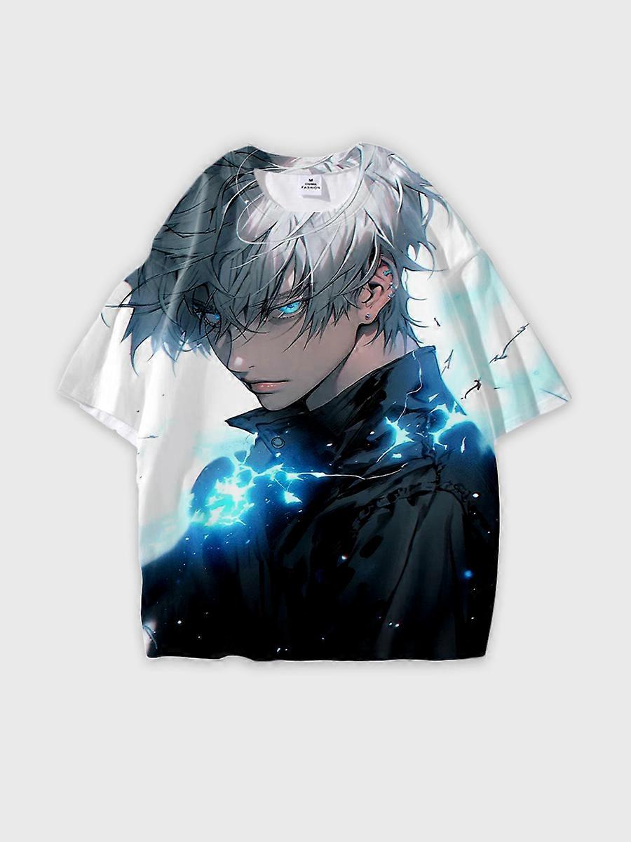 T-shirt round neck Character Pattern loose short sleeve P2931