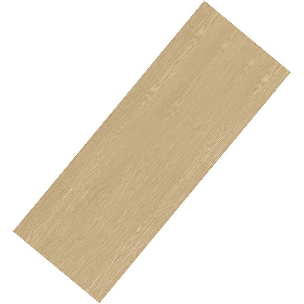 Peel and Stick Floor Planks with Wood Grain Design for Home Use Beige PVC Waterproof and Oil Proof